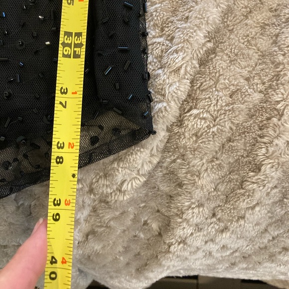 Vintage Bob Mackie Black Long Sequin Skirt size 6 asymmetrical with side slit - Picture 9 of 12